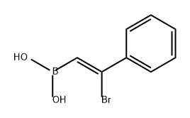 (Z)-(2-溴-2-苯乙烯基)硼酸 结构式