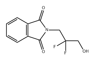 2-(2,2-二氟-3-羟丙基)异吲哚啉-1,3-二酮 结构式