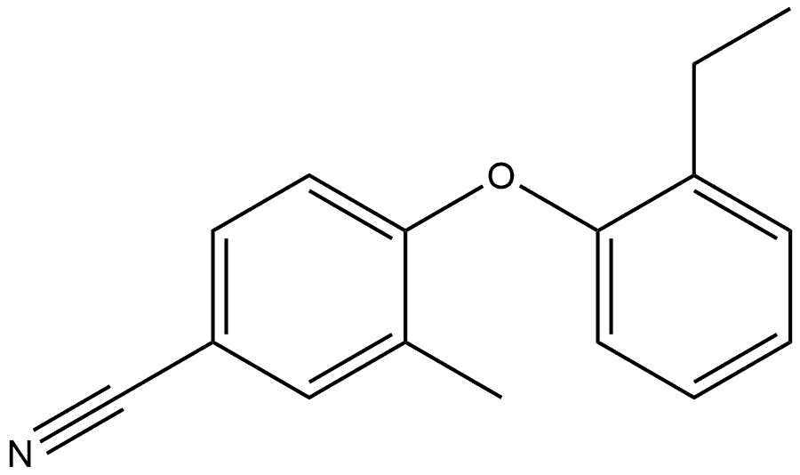 4-(2-Ethylphenoxy)-3-methylbenzonitrile 结构式