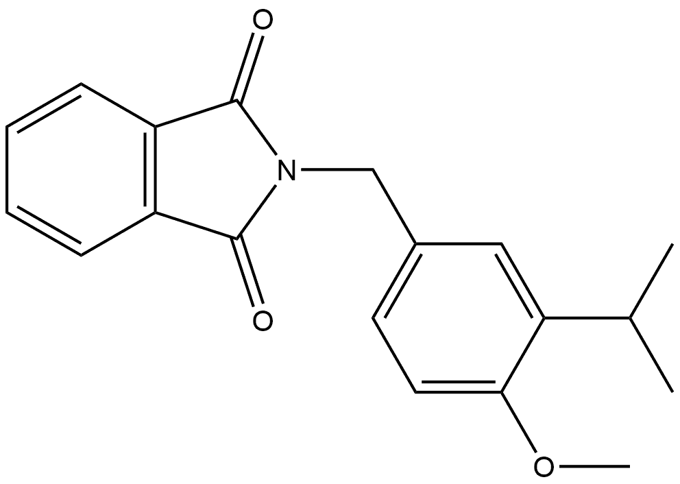 2-[[4-Methoxy-3-(1-methylethyl)phenyl]methyl]-1H-isoindole-1,3(2H)-dione 结构式