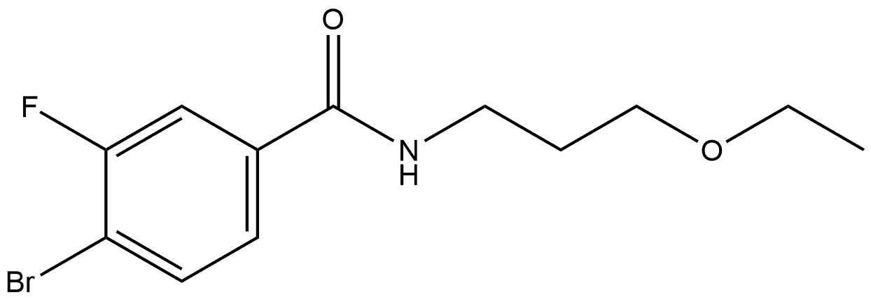 4-Bromo-N-(3-ethoxypropyl)-3-fluorobenzamide 结构式