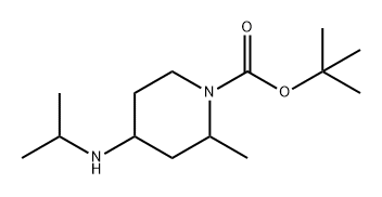 1-Piperidinecarboxylic acid, 2-methyl-4-[(1-methylethyl)amino]-, 1,1-dimethylethyl ester 结构式