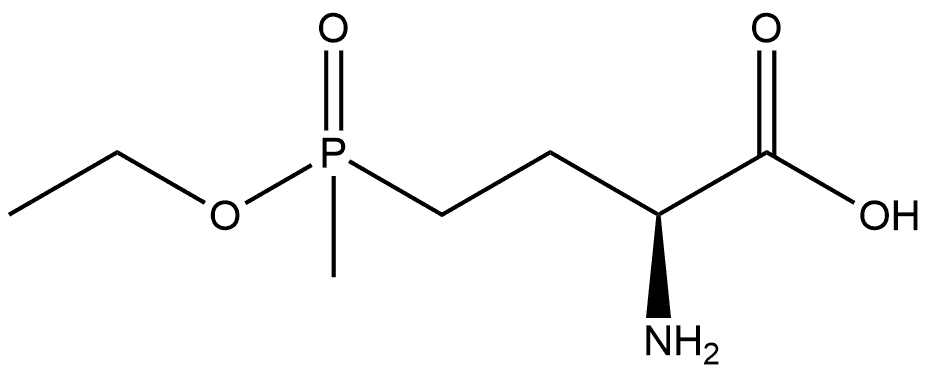 Butanoic acid, 2-amino-4-(ethoxymethylphosphinyl)-, (2S)- (9CI) 结构式