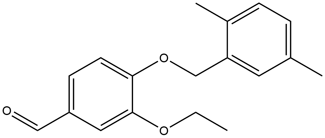 4-[(2,5-Dimethylphenyl)methoxy]-3-ethoxybenzaldehyde 结构式