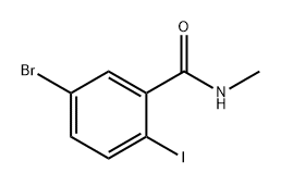 5-溴-2-碘-N-甲基苯甲酰胺 结构式