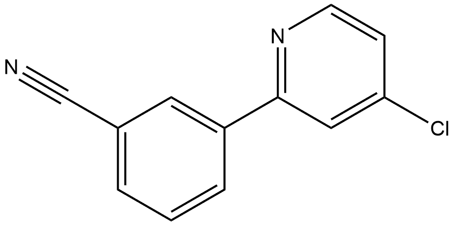 3-(4-Chloro-2-pyridinyl)benzonitrile 结构式