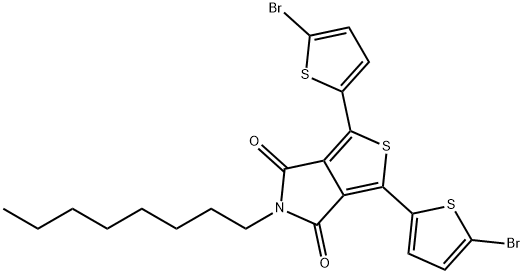 1,3-bis(5-bromothiophen-2-yl)-5-octyl-4H-thieno[3,4-c]pyrrole-4,6(5H)-dione 结构式