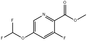 2-Pyridinecarboxylic acid, 5-(difluoromethoxy)-3-fluoro-, methyl ester 结构式