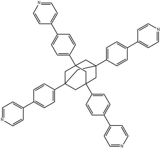 4,4',4'',4'''-(ADAMANTANE-1,3,5,7-TETRAYLTETRAKIS(BENZENE-4,1-DIYL))TETRAPYRIDINE 结构式