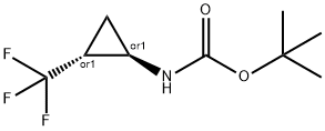 Carbamic acid, N-[(1R,2R)-2-(trifluoromethyl)cyclopropyl]-, 1,1-dimethylethyl ester, rel- 结构式