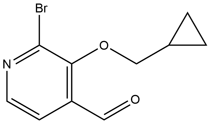 2-bromo-3-(cyclopropylmethoxy)isonicotinaldehyde 结构式