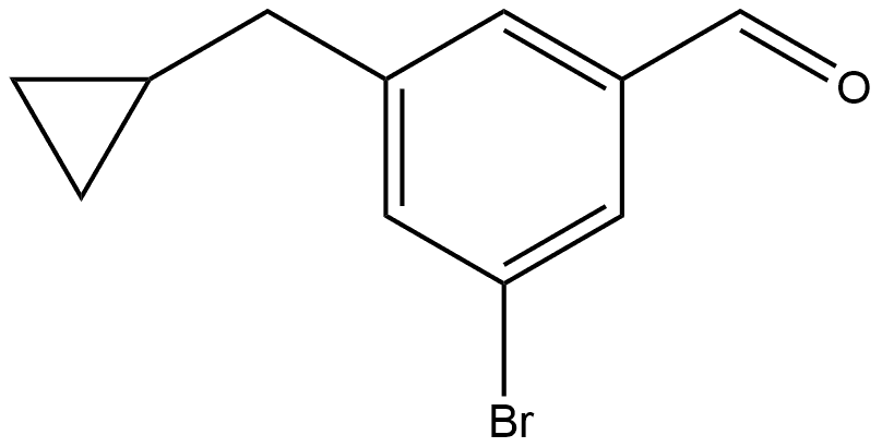 3-bromo-5-(cyclopropylmethyl)benzaldehyde 结构式