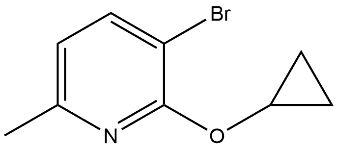 3-Bromo-2-(cyclopropyloxy)-6-methylpyridine 结构式