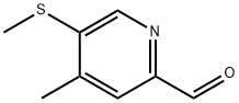 2-Pyridinecarboxaldehyde, 4-methyl-5-(methylthio)- 结构式