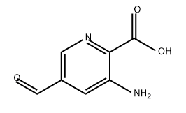 3-氨基-5-甲酰基吡啶甲酸 结构式
