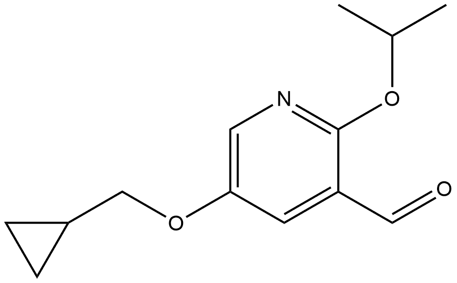 5-(Cyclopropylmethoxy)-2-(1-methylethoxy)-3-pyridinecarboxaldehyde 结构式