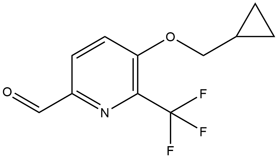 5-(Cyclopropylmethoxy)-6-(trifluoromethyl)-2-pyridinecarboxaldehyde 结构式