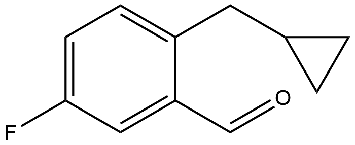 2-(cyclopropylmethyl)-5-fluorobenzaldehyde 结构式