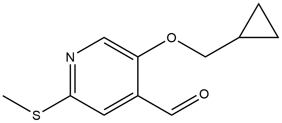 5-(Cyclopropylmethoxy)-2-(methylthio)-4-pyridinecarboxaldehyde 结构式