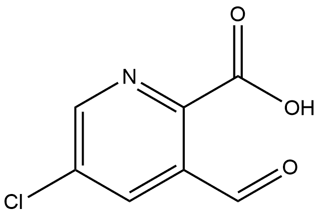 5-氯-3-甲酰基吡啶甲酸 结构式