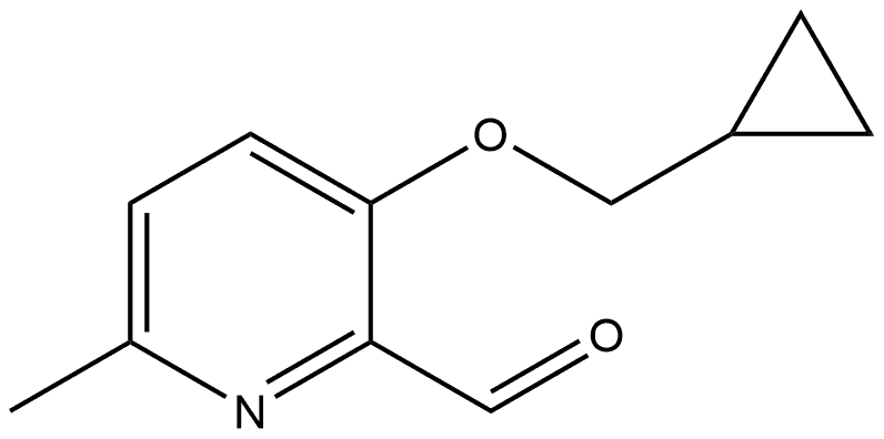 3-(Cyclopropylmethoxy)-6-methyl-2-pyridinecarboxaldehyde 结构式
