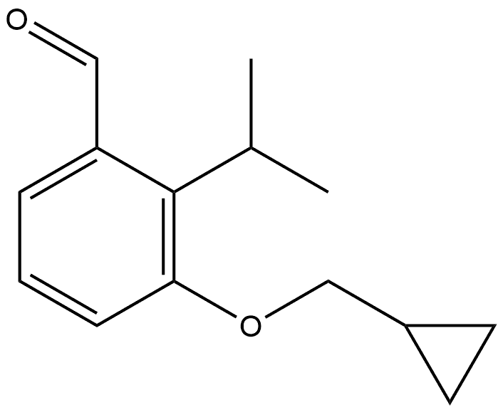 3-(Cyclopropylmethoxy)-2-(1-methylethyl)benzaldehyde 结构式