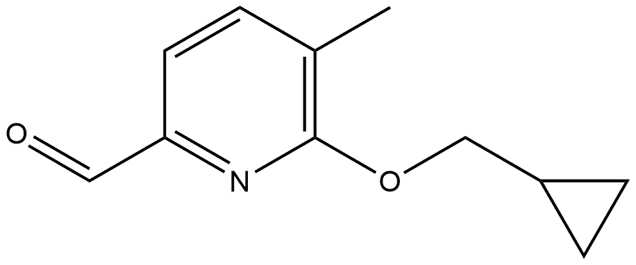 6-(cyclopropylmethoxy)-5-methylpicolinaldehyde 结构式