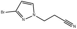 3-(3-溴-1H-吡唑-1-基)丙腈 结构式