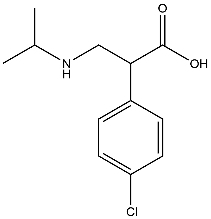 Benzeneacetic acid, 4-chloro-α-[[(1-methylethyl)amino]methyl]- 结构式