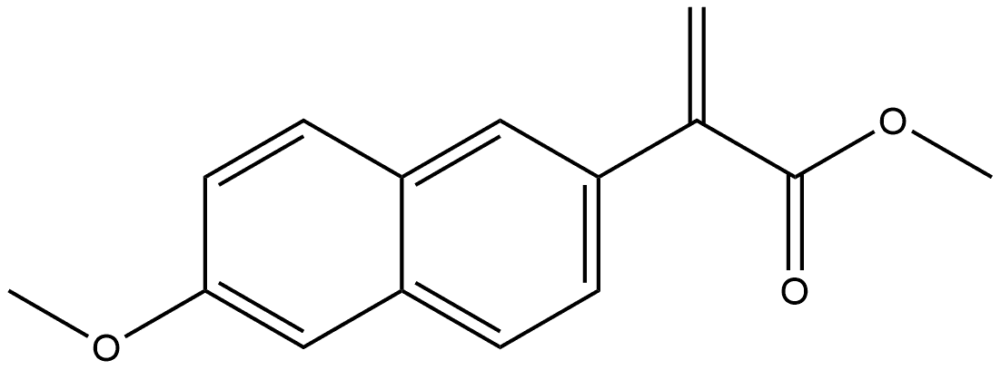 2-Naphthaleneacetic acid, 6-methoxy-α-methylene-, methyl ester 结构式