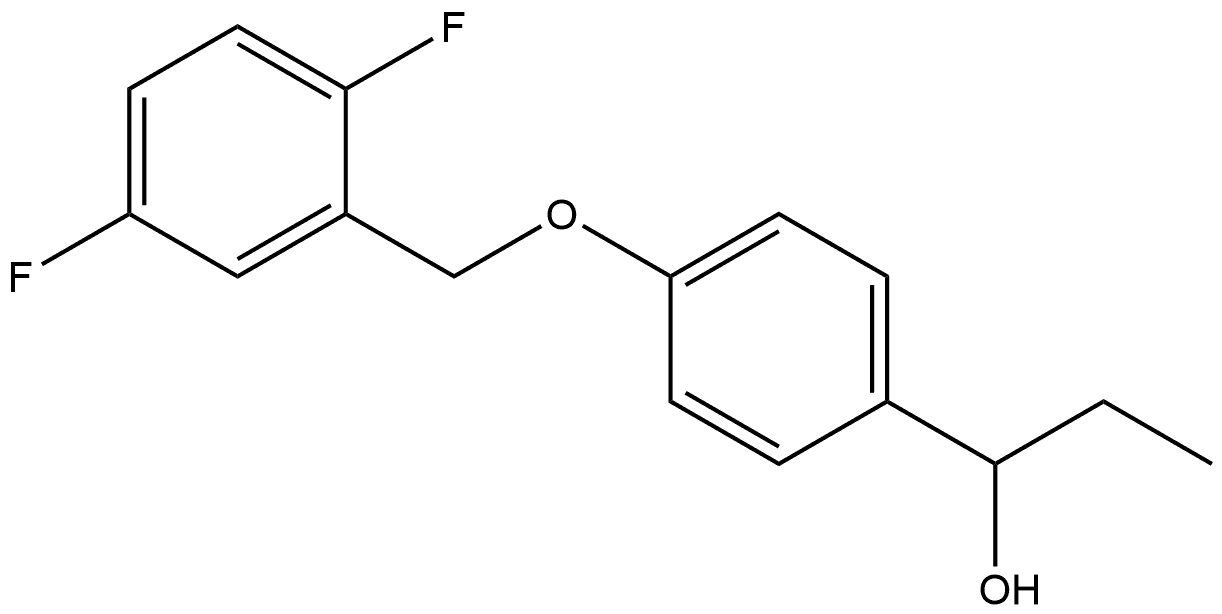 4-[(2,5-Difluorophenyl)methoxy]-α-ethylbenzenemethanol 结构式