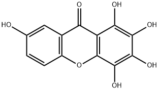 1,2,3,4,7-Pentahydroxy-9H-xanthen-9-one 结构式