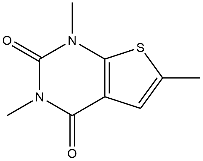 1,3,6-Trimethylthieno[2,3-d]pyrimidine-2,4(1H,3H)-dione 结构式