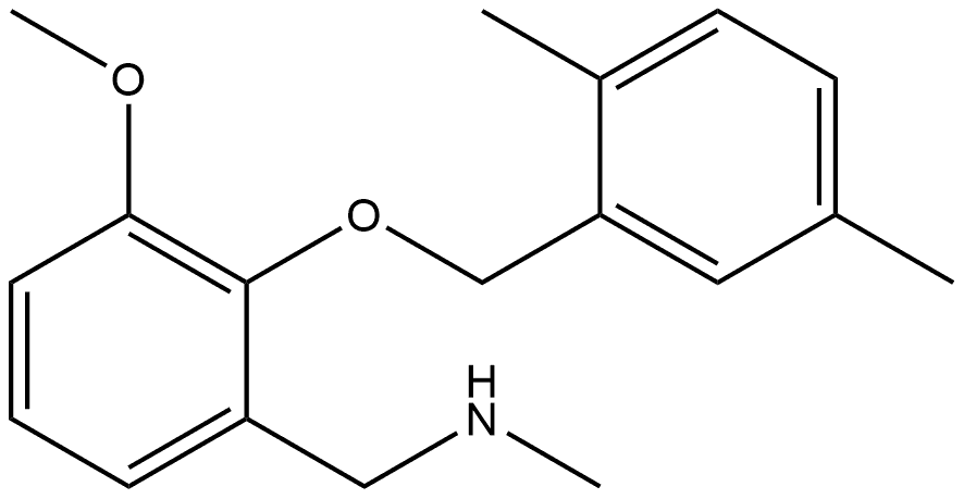 2-[(2,5-Dimethylphenyl)methoxy]-3-methoxy-N-methylbenzenemethanamine 结构式