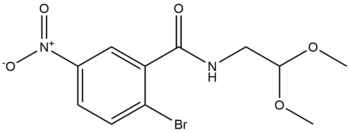 2-bromo-N-(2,2-dimethoxyethyl)-5-nitrobenzamide 结构式