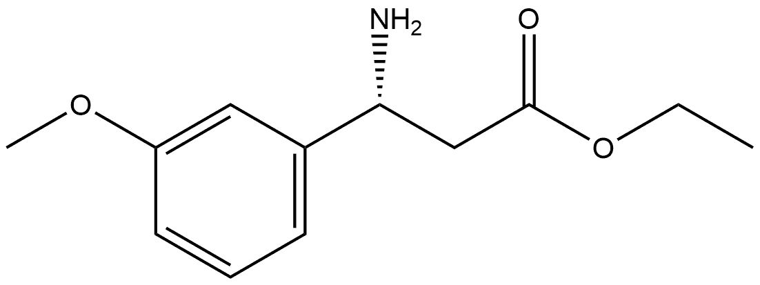 Benzenepropanoic acid, β-amino-3-methoxy-, ethyl ester, (βR)- 结构式