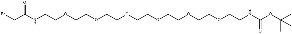 溴乙酰氨-六聚乙二醇-氨基叔丁酯 结构式