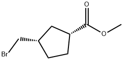 (1R,3S)-3-(溴甲基)环戊烷甲酸甲酯 结构式