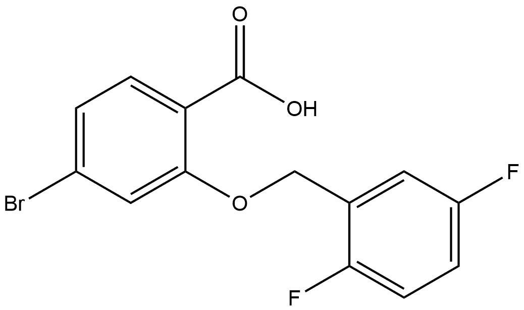 4-Bromo-2-[(2,5-difluorophenyl)methoxy]benzoic acid 结构式