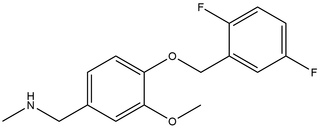 4-[(2,5-Difluorophenyl)methoxy]-3-methoxy-N-methylbenzenemethanamine 结构式