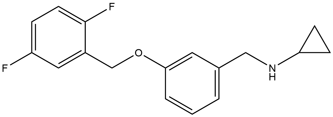 N-Cyclopropyl-3-[(2,5-difluorophenyl)methoxy]benzenemethanamine 结构式