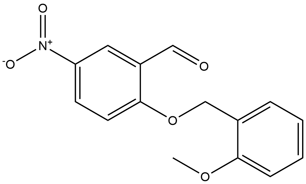 2-((2-methoxybenzyl)oxy)-5-nitrobenzaldehyde 结构式