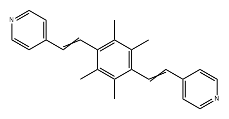 4,4'-((2,3,5,6--四甲基-1,4-苯)双(乙烯-2,1-二基)二吡啶 结构式