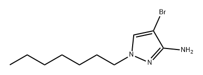 4-溴-1-庚烷基-1H-吡唑-3-胺 结构式