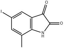 1H-Indole-2,3-dione, 5-iodo-7-methyl- 结构式