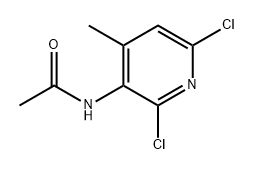 N-(2,6-二氯-4-甲基吡啶-3-基)乙酰胺 结构式