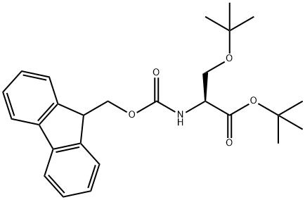 L-Serine, O-(1,1-dimethylethyl)-N-[(9H-fluoren-9-ylmethoxy)carbonyl]-, 1,1-dimethylethyl ester 结构式