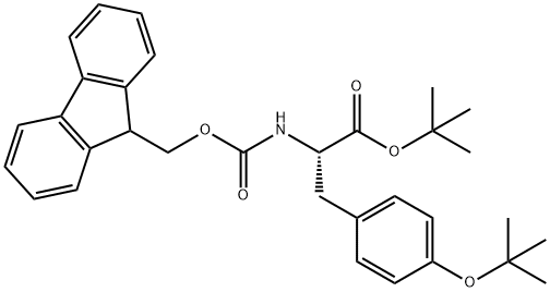 L-Tyrosine, O-(1,1-dimethylethyl)-N-[(9H-fluoren-9-ylmethoxy)carbonyl]-, 1,1-dimethylethyl ester 结构式