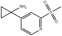 1-(2-(甲磺酰基)吡啶-4-基)环丙烷-1-胺 结构式