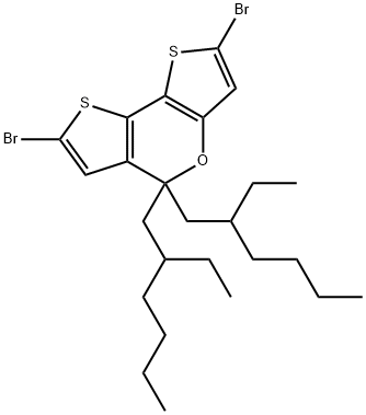 5H-Dithieno[3,2-b:2',3'-d]pyran, 2,7-dibromo-5,5-bis(2-ethylhexyl)- 结构式